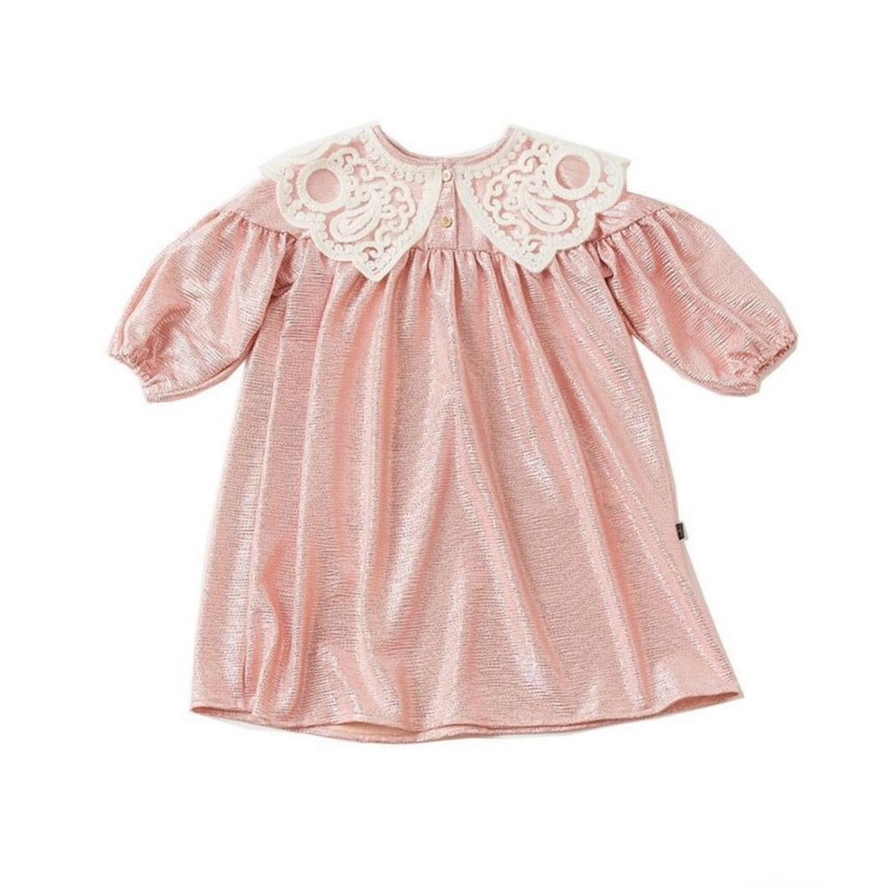 Petite Hailey Lace Collar Dress Pink Size 2